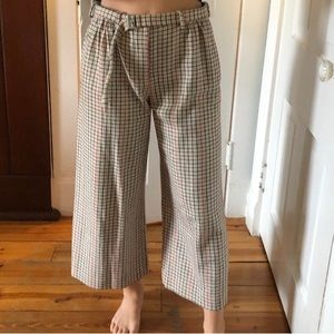 Maje wide leg crop plaid pants super cool